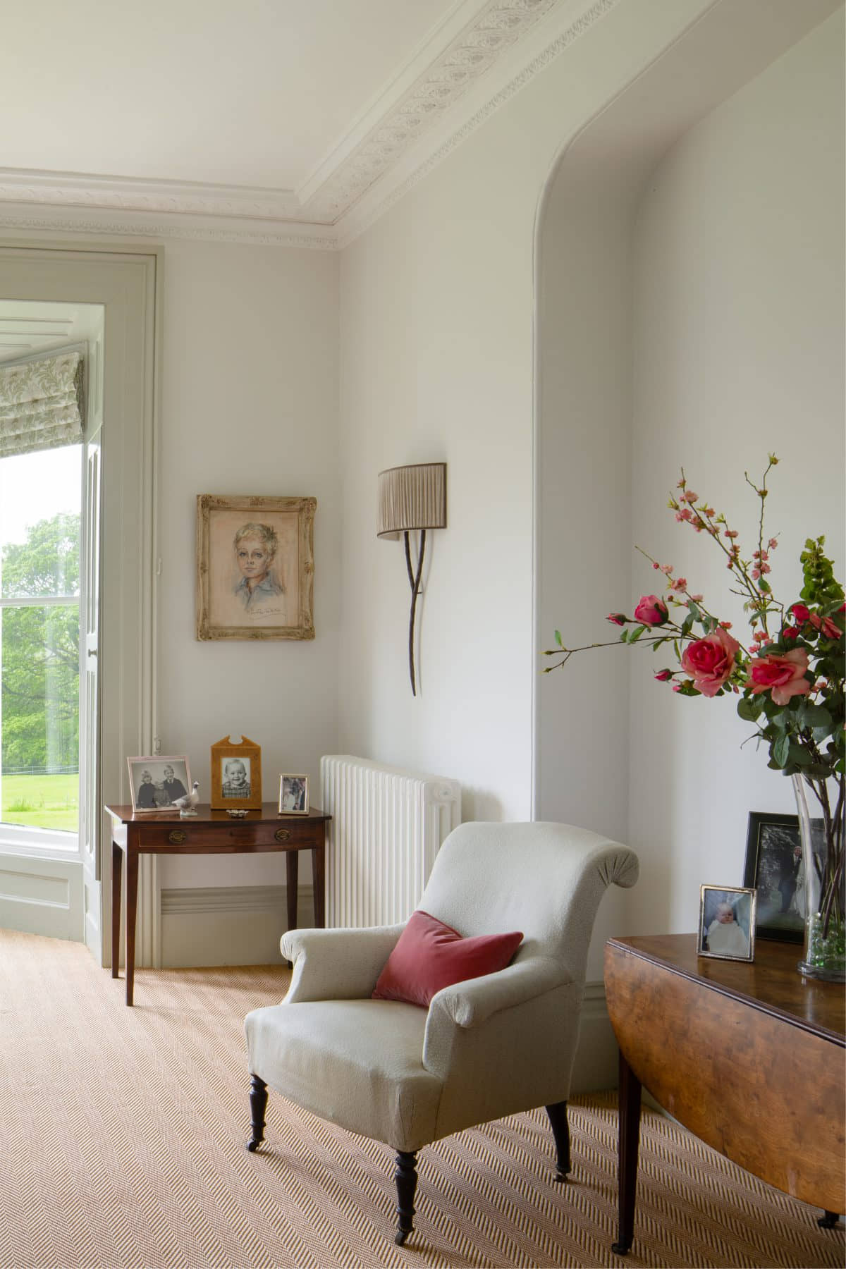 Drawing room detail. Country house, Devon