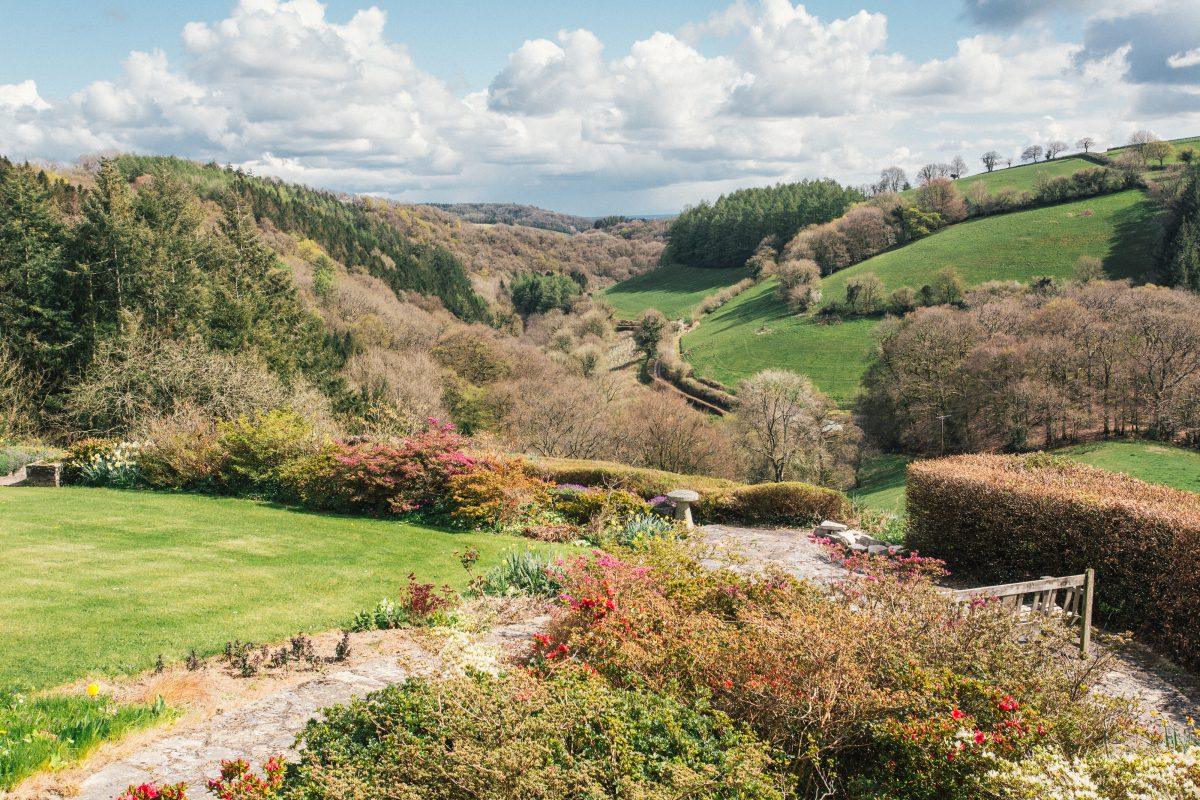 View from the garden of a rural property on Dartmoor, Devon.