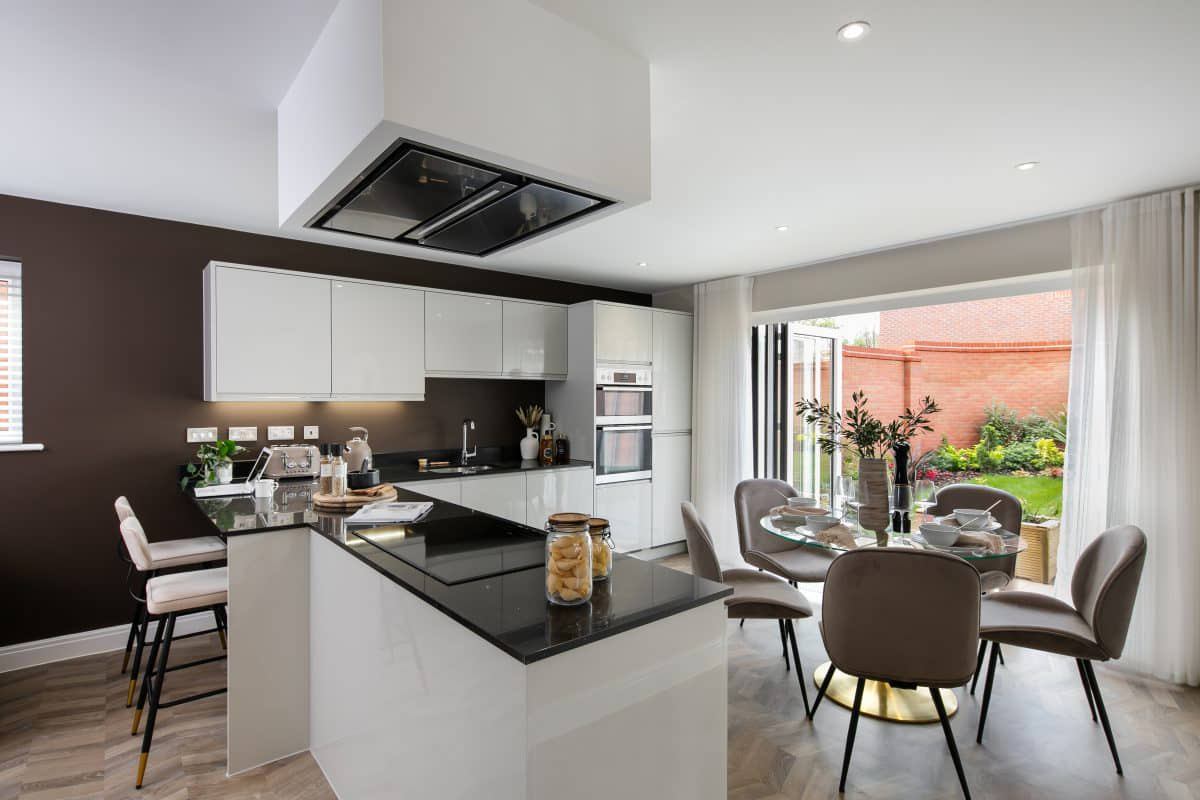 Showhome photography. Housebuilder portfolio image of kitchen